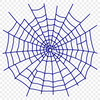 A detailed vector illustration of a spider web in black and white lines.