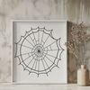 Geometric Spider Web Design A geometric pattern made up of interconnected lines, resembling the intricate design of a spider web.