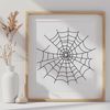 Vector Art Design of a Beautiful Web A delicate illustration of a spider web with intricate details, suitable for vector art design.
