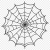 A intricate spider web design made up of thin lines and shapes, suitable for use in various digital formats including SVG.