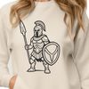 Free Digital Spartan Vector Art A digital illustration of a Spartan warrior in ancient Greek armor.