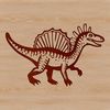 Beautiful Spinosaurus Design Clipart Illustration of a Spinosaurus, a prehistoric dinosaur with a distinctive sail on its back, rendered in vector format.