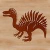 Spinosaurus Vector Art A prehistoric Spinosaurus dinosaur with a long, narrow snout and spiny sail on its back, illustrated in vector format.