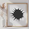Fun Vector Shape A colorful splat shape with uneven edges, designed as vector art for digital use.