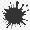 A simple shape of a splat, designed for vector art and digital cutting machines like Cricut.