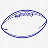 Football Graphics Vector Art An illustration of a football with laces and panels, a popular American sport icon.