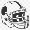Vector Sports Equipment Icon A vector graphic representation of an American Football player's protective headgear.