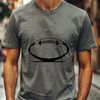 Stylized Football Illustration for Cutting Machines A stylized illustration of an American football, suitable for cutting machines like Cricut or laser cutters.