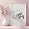Football Icon SVG Graphics American football icon with a protective helmet, suitable for vector graphics design.