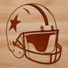 A detailed illustration of a football helmet with padding and a face mask, representing the sport of American Football.