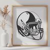 Football Player's Protective Gear Vector American football player's helmet and face mask.