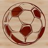 Free Football Vector Graphic An SVG illustration of a soccer ball with panels and ridges.
