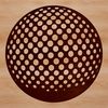 Golf Club Line Art Illustration A simple line art illustration of a golf club and ball in a sports setting.
