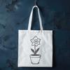 Colorful Floral Illustration SVG Free Download A colorful illustration of a daffodil plant growing in a flower pot.