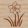 Daffodil Flower Iconography A single daffodil flower in bloom, symbolizing spring and new beginnings.