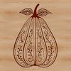 Hand-Drawn Gourd Clip Art Illustrated squash for clip art and graphic design, with ornate details.