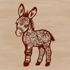 An illustration of a donkey rendered in scalable vector graphics (SVG) for various design applications.