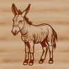 SVG graphic of an animal with distinctive ears and coat, suitable for cutting machine designs.