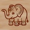 Wildlife Icon - African Elephant SVG Large African elephant standing on all fours in a naturalistic style.