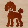 Free Standing Poodle Clipart SVG A standing poodle figure created in vector format.
