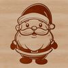 Jolly Santa Claus Illustration SVG A standing illustration of Santa Claus, a jolly figure in festive attire, suitable for Christmas designs and vector art.