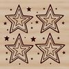 Vector Star Shape for Digital Designs A stylized star shape in a vector format, suitable for digital designs and cutting projects.