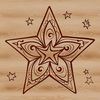 A simple star shape in vector format, ideal for use in graphic design and digital art projects.