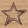 A star symbol made from clean lines and geometric shapes in high-resolution vector format.