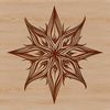 Beautiful Christmas Star Clip Art A detailed, ornate star design suitable for Christmas decorations or holiday crafts.