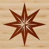 A stylized star design created using vector graphics, suitable for various digital applications.