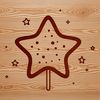 Beautiful Star Shape Design A single-pointed star shape with five sharp points, suitable for use in vector graphics software.