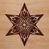 A single-pointed star symbol with sharp points and clean lines, suitable for various designs.