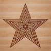 Elegant Star Symbol A single point star symbol made with clean lines and precise angles.