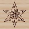 Shining Star Design A stylized vector design representation of a shining Christmas star.