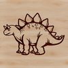 Stegosaurus SVG Vector Art An illustration of a Stegosaurus, a plant-eating dinosaur from ancient times, in vector format.