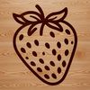 Simple Strawberry Outline Illustration A digital illustration of a strawberry fruit in a simple outline style.