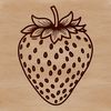 Beautiful Strawberry Vector Icon A vector graphic representation of a single strawberry in isolation, suitable for digital design projects.