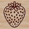 Colorful Red Fruit Design A high-resolution digital illustration of a ripe red strawberry.