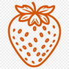 Single Strawberry Vector Graphic A vector graphic of a single juicy strawberry isolated on a white background.