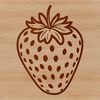 Free Clip Art Illustration A vector graphic representation of a single strawberry on a white background.