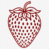 Ripe Strawberry Icon A high-resolution SVG icon of a red ripe strawberry.