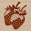 Ripe Red Berry Illustration An SVG vector graphic of a ripe strawberry on a white background.