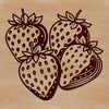 Fruitful Delight A digital illustration of a strawberry fruit in vector format.
