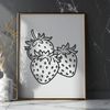 Ripe Strawberry Clip Art Design A high-resolution illustration of a ripe strawberry, suitable for digital cutting and crafting.