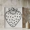 Detailed Strawberry Graphic A detailed illustration of a strawberry in vector format.