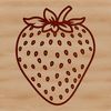 Red Berry Vector Art A digital illustration of a single red strawberry, suitable for vector design and cutting machine projects.