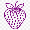 Green Leafed Strawberry SVG Icon A digital illustration of a strawberry with green leaves, suitable for vector design and commercial or personal use.