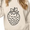 Vector Strawberry Design Graphics A digital illustration of a ripe strawberry, suitable for vector graphics and cutting machine designs.