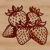 Fruitful SVG Design An isolated vector graphic representation of a strawberry fruit with detailed texture.