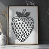 Free Vector Strawberry Icon A digital illustration of a single strawberry with green stem and leaves.